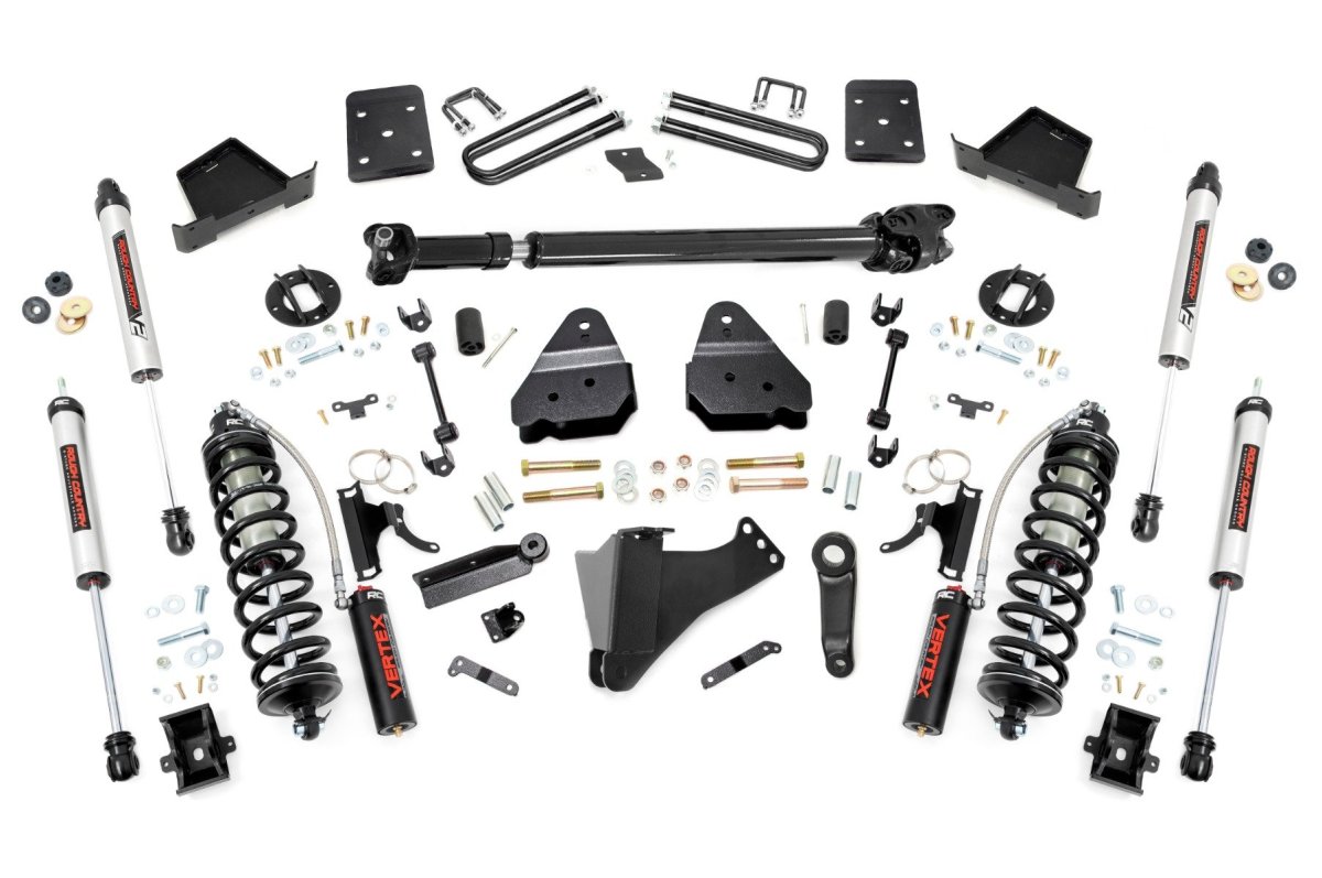 Ford F-350 Super Duty Suspension Lift Kit - Rough Country - 4.5 Inch Lift, Vertex Coilover - '17-'22